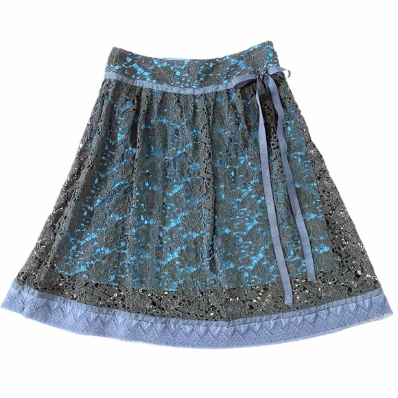 Sundance Dresses & Skirts - Sundance Crochet Lace Overlay Skirt SZ 2